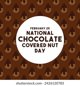 National Chocolate Covered Nut Day. February 25. Seamless pattern. Eps 10.