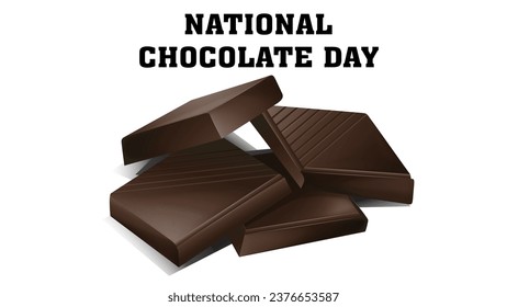 National Chocolate Day. Chocolate Background Vector