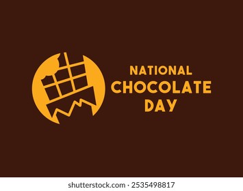 National Chocolate Day design vector. October. Brown background. Eps 10.