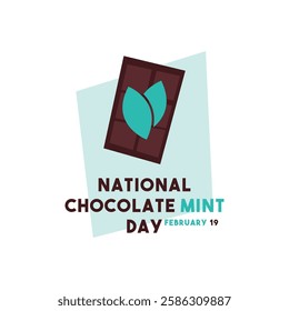 National Chocolate Mint Day. February 19. Eps 10.