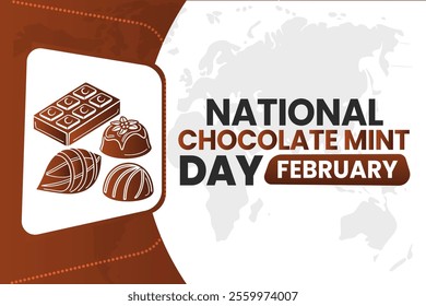 NATIONAL CHOCOLATE MINT DAY Vector Illustration background