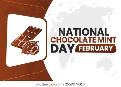 NATIONAL CHOCOLATE MINT DAY Vector Illustration background on february