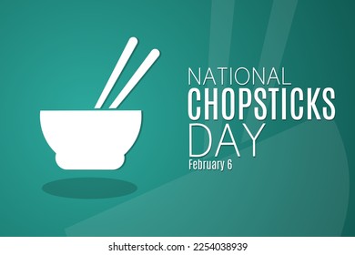 National chopsticks day february 6 vector illustration, holiday concept, suitable for web banner poster or card campaign