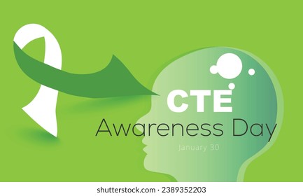 National chronic traumatic encephalopathy awareness day. background, banner, card, poster, template. Vector illustration. svg