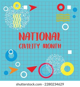 national civility month . Design suitable for greeting card poster and banner