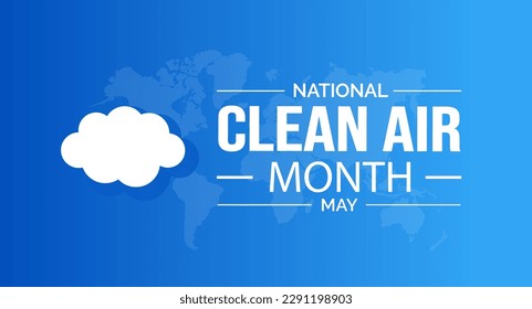 National Clean Air Month background or banner design template