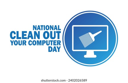 National Clean Out Your Computer Day Vector Template Design Illustration. Suitable for greeting card, poster and banner