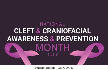 National Cleft and Craniofacial awareness and prevention month .background, banner, card, poster, template. Vector illustration.