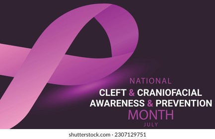 National Cleft and Craniofacial awareness and prevention month .background, banner, card, poster, template. Vector illustration.