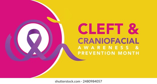 National Cleft and Craniofacial awareness and prevention month .background, banner, card, poster, template. Vector illustration.
