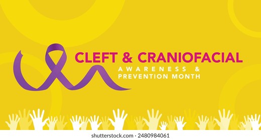 National Cleft and Craniofacial awareness and prevention month .background, banner, card, poster, template. Vector illustration.
