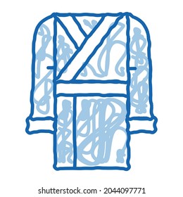 National Cloth sketch icon vector. Hand drawn blue doodle line art National Cloth sign. isolated symbol illustration