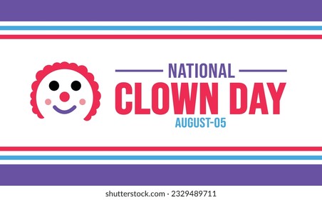 National Clown Day background template. Holiday concept. background, banner, placard, card, and poster design template with text inscription and standard color. vector illustration.