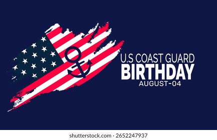 Fundo do Dia da Guarda Costeira Nacional, projeto de celebração militar, uso para banner, cartaz, cartão, folheto e modelo de evento patriótico