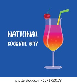 National Cocktail Day . Design suitable for greeting card poster and banner