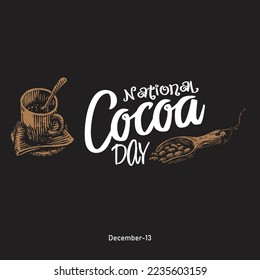 National Cocoa Day. adobe illustrator.