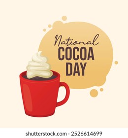 National Cocoa Day vector design template good for celebration usage. National Cocoa Day design. flat design. eps 10.