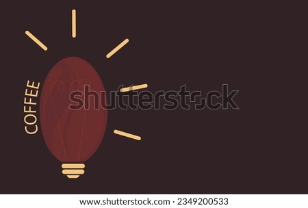 National Coffee Day. Vector illustration. A horizontal banner with space for text. Poster. Coffee beans. Good morning. wake up.