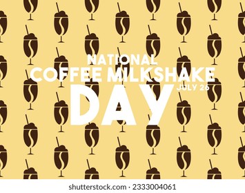 National Coffee Milkshake Day. July 26. Seamless pattern. Eps 10.