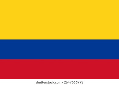 National Colombia flag. High detailed flag of Colombia. South America. 3D illustration.