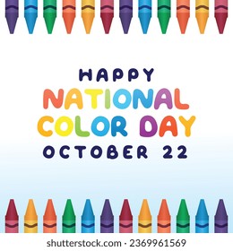 National Color Day design template good for celebration usage. color pencil illustration. flat design. vector eps 10.