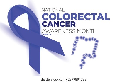 National Colorectal Cancer awareness month. background, banner, card, poster, template. Vector illustration.