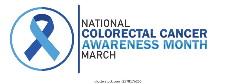 National Colorectal Cancer awareness Month. March. Vector illustration. Design element for banner, poster or card.