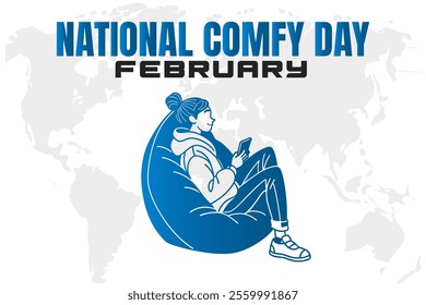 NATIONAL COMFY DAY Vector Illustration background on february