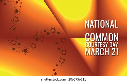 National Common Courtesy Day. Design suitable for greeting card poster and banner
