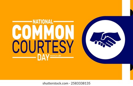 National Common Courtesy Day. This holiday-themed design is perfect for backgrounds, banners, greeting cards, posters with text inscription, and social media posts. Vector illustration.