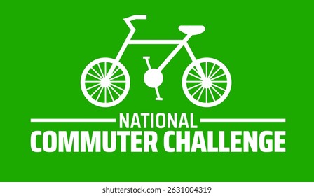National Commuter Challenge background banner or poster design template. observed every year in June. Holiday concept. Use to any Template, card, poster, placard, template.