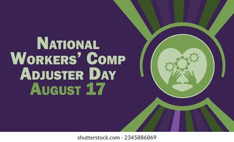 National Workers’ Comp Adjuster Day vector banner design. Happy National Workers’ Comp Adjuster Day modern minimal graphic poster illustration.