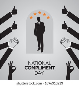 National Compliment Day. January 24. Holiday concept. Template for background, banner, card, poster. Vector illustration.