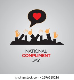 National Compliment Day. January 24. Holiday concept. Template for background, banner, card, poster. Vector illustration.