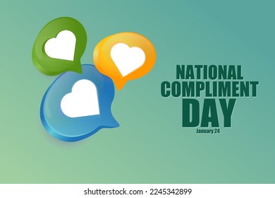 National compliment day January 24 vector illustration, suitable for banner poster or card campaign