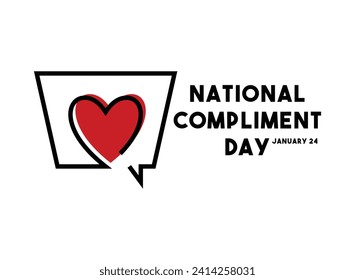 National Compliment Day. January 24. Eps 10.