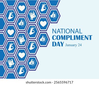 National compliment Day, January 24. Social Media Post, poster, card, banner, background Vector Design Template.