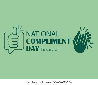 National compliment Day, January 24. Social Media Post, poster, card, banner, background Vector Design Template.