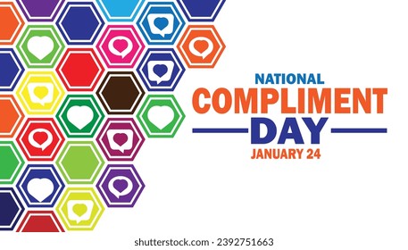 National Compliment Day Vector illustration. January 24. Suitable for greeting card, poster and banner.