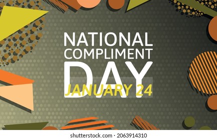 National Compliment Day.Geometric design suitable for greeting card poster and banner