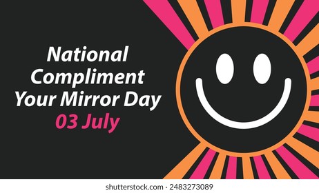 National Compliment Your Mirror Day vector banner design