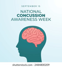 National Concussion Awareness Day. Flat art design. Vector ribbon. Good for celebration template usage. eps 10.