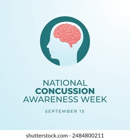 National Concussion Awareness Day. Flat art design. Vector ribbon. Good for celebration template usage. eps 10.