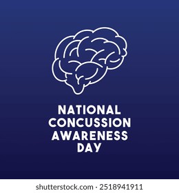 National Concussion Awareness Day. Gradient background. Eps 10.