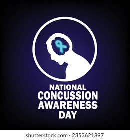 National Concussion Awareness Day Vector Template Design Illustration. Suitable for greeting card, poster and banner