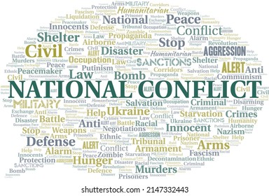 National Conflict Word Cloud Vector Made Stock Vector (royalty Free 