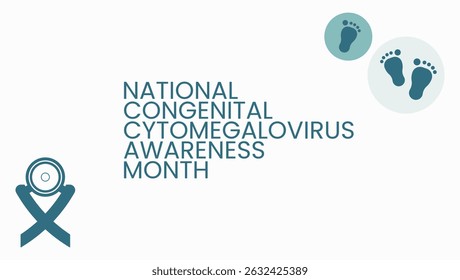 National Congenital Cytomegalovirus awareness month design templet