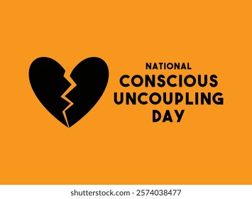 National Conscious Uncoupling Day. Eps 10.