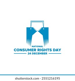 National Consumer Rights Day Observed every year of 24 December , Business Store Vector banner, flyer, poster and social medial template design.