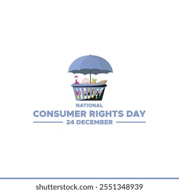 National Consumer Rights Day Observed every year of 24 December , Business Store Vector banner, flyer, poster and social medial template design.